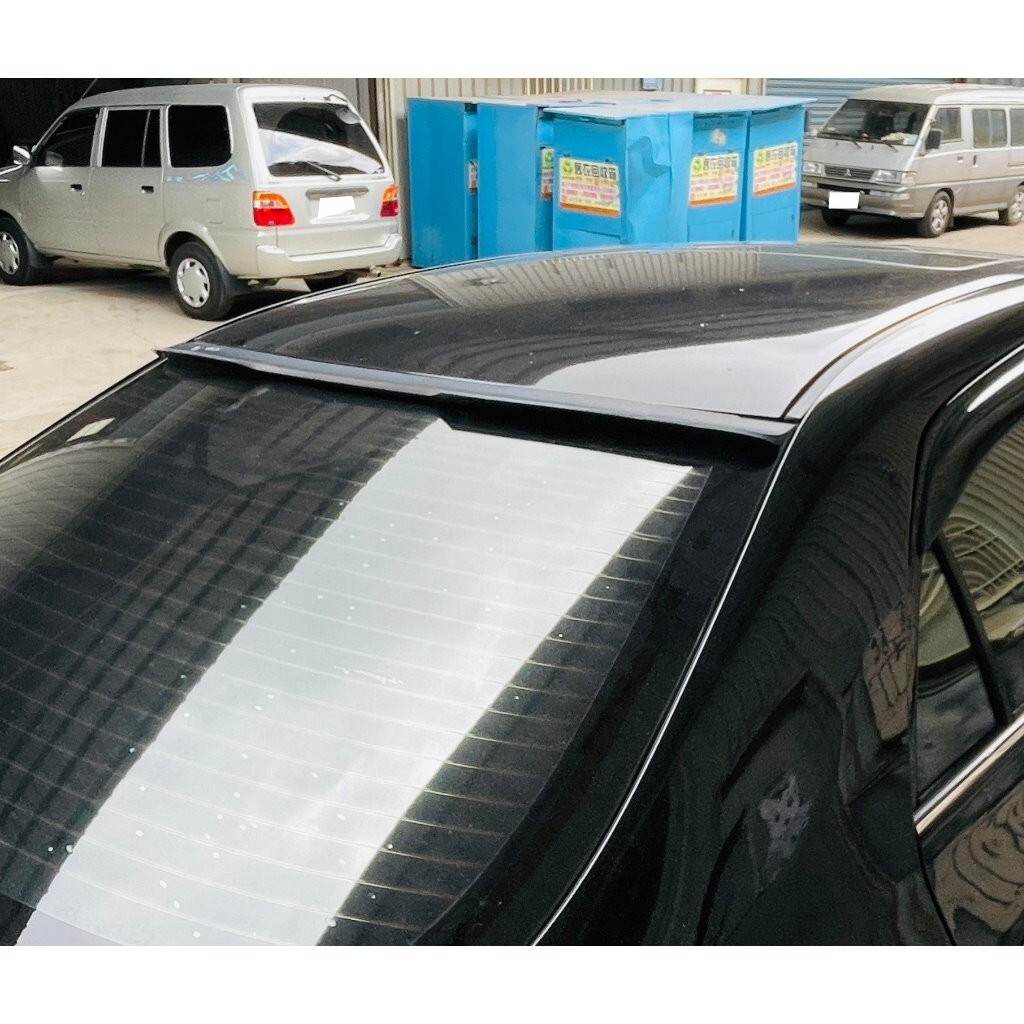 COMBO Spoiler Kit For Toyota Corolla 2003-2008 – Rear Roof Wing & Trunk Lip, Unpainted Flat Black