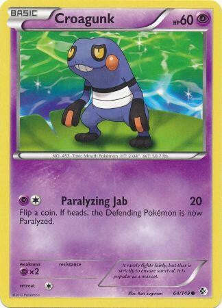 Croagunk 64/149 Pokemon Boundaries Crossed Card