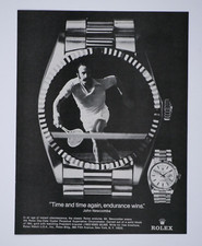 John Newcombe Rolex Vintage 1976 Endurance Wins Original Print Ad 8.5 x 11"