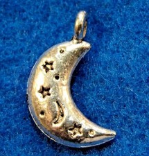 20Pcs. Tibetan Silver 3D MOON Star Charms Pendants Earring Drops Findings UP01