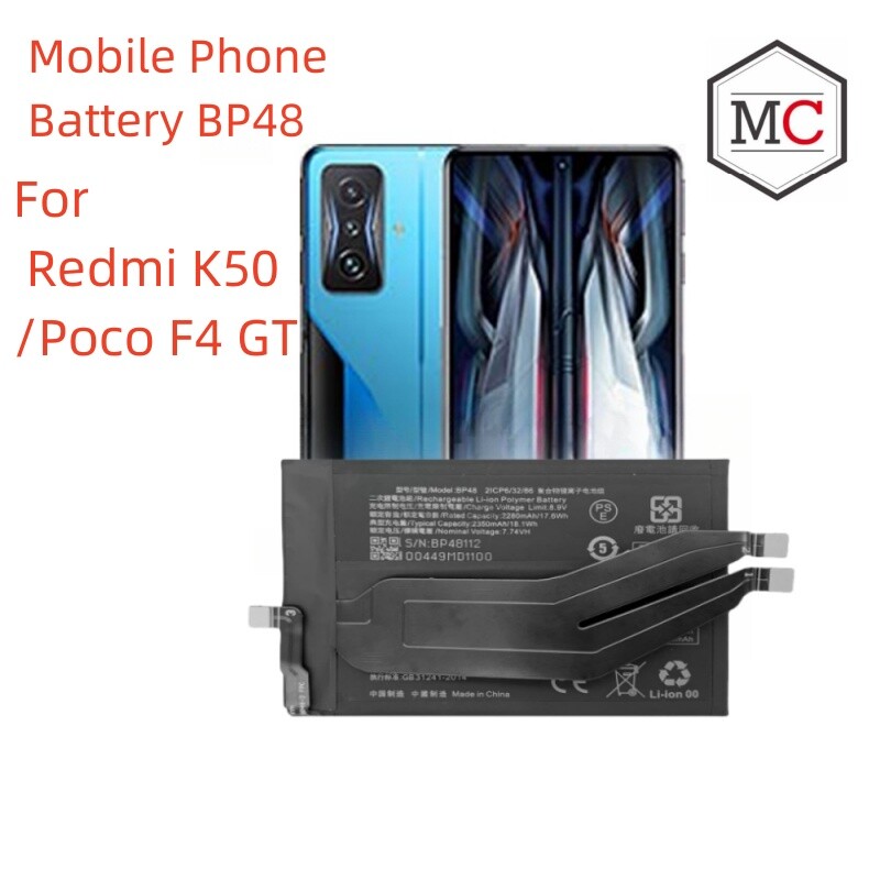 POCO F4 GT 8GB/128GB バッテリー新品 New High Quality Battery BP48 Poco F4 GT For Redmi K50G K50 Game