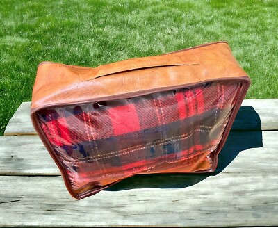 Vintage Pendleton Throw Stadium Blanket In A Bag Wool Red  display picture 3