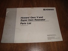 Howard Gem V And Super Gem Rotavator Parts List L693/9/78 209005007