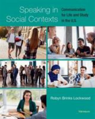 SPEAKING IN SOCIAL CONTEXTS: COMMUNICATION FOR LIFE AND By Robyn Brinks Lockwood