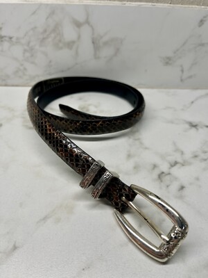 Vintage Brown Snakeskin Brighton Classics, Size L 34 Vintage brighton brown snakeskin - Gem main image 3