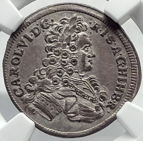 1723 AUSTRIA Holy Roman Empire CHARLES VI   AUSTRIAN Silver Coin NGC i82378