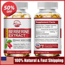 Berberine HCl 1200mg - High Potency Berberine Supplement - Blood Sugar Support