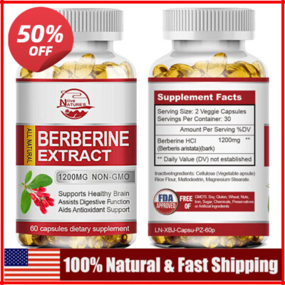 Berberine HCl 1200mg - High Potency Berberine Supplement - Blood Sugar Support