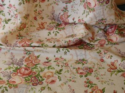 Sold Out! BY YD LEE JOFA ASHURST PEONY TULIP LILAC ROSE  LINEN BISQUE CHintz