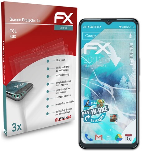 3 Films Protecteurs D'écran AtFoliX FX-ActiFleX Pour Unihertz Atom - Anti-chocs, Ultra-clairs