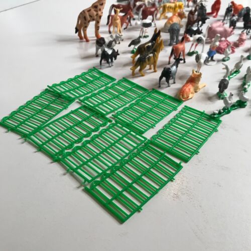 Lote de 61 animales de granja y cercas de plástico vintage - Imagen 3 de 20