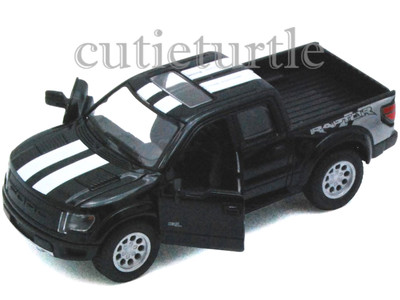 Kinsmart Ford 2013 F-150 SVT Raptor Supercrew Pick Up Truck 1:46 Black w Stripes