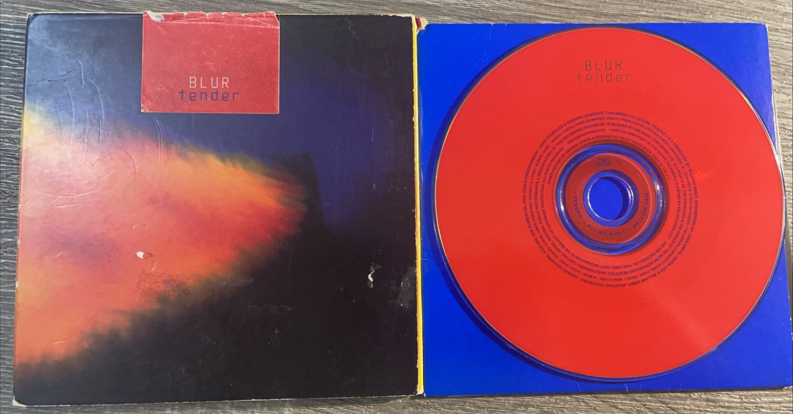 BLUR -Tender : CD 3 Track Single :  EMI Records VG+
