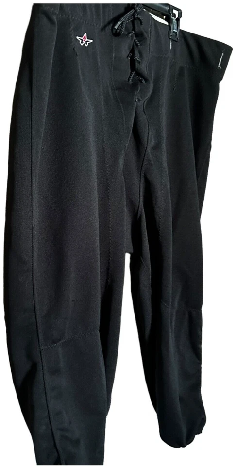 Pantalones de fútbol Alleson atléticos para hombre talla 2XL negros debajo de la rodilla atados delanteros Foto 2 de 4