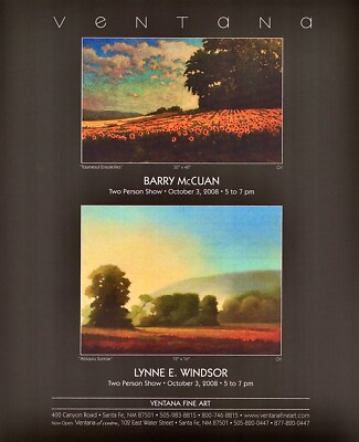 BARRY McCUAN ~ LYNNE E. WINDSOR Art Gallery Exhibit ~ VINTAGE PRINT AD ~ 2008