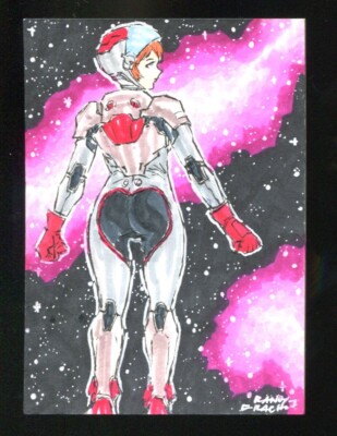 T.Breyer Unique Galaxy Girls Sketch By Randy Rhoads Racho 1/1 #wee