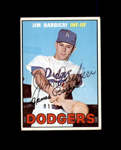Angeles Hand Sign Jim Barbieri Hand Signed 1967 Topps Los Angeles Dodgers Autograph | eBay