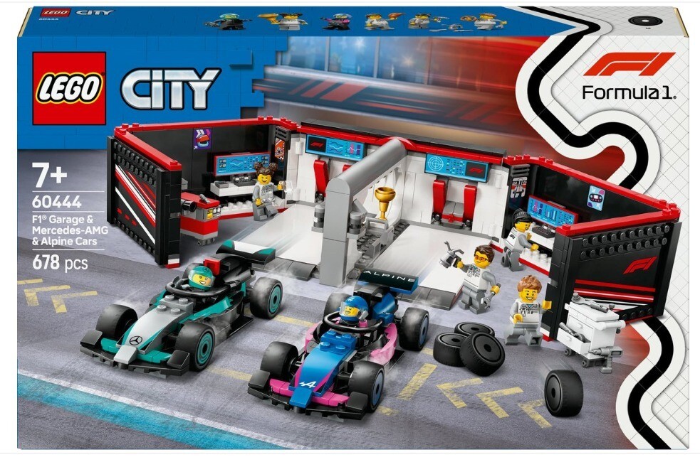Lego City 60444 - F1 Garage & Mercedes-AMG & Alpine Cars NEW