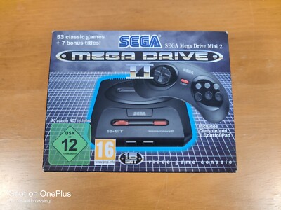 Sega Mega Drive Mini 2 Genesis mit 60 Spielen enthalten - Brandneu in Box
