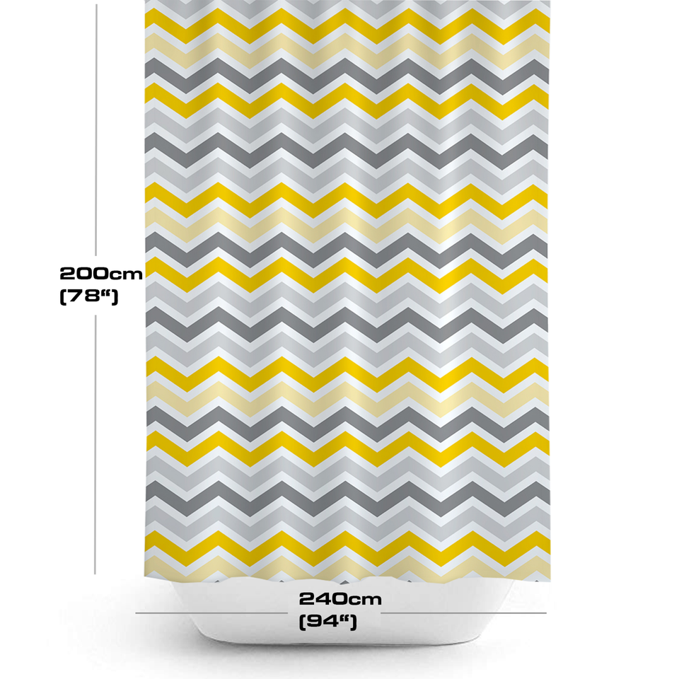 Bathroom Fabric Shower Curtain Extra Wide Long Width 240cm Drop 200cm