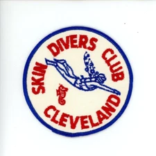 Vintage Cleveland Skin Divers Club Diving Accessories Scubapro Diver Patch 4"