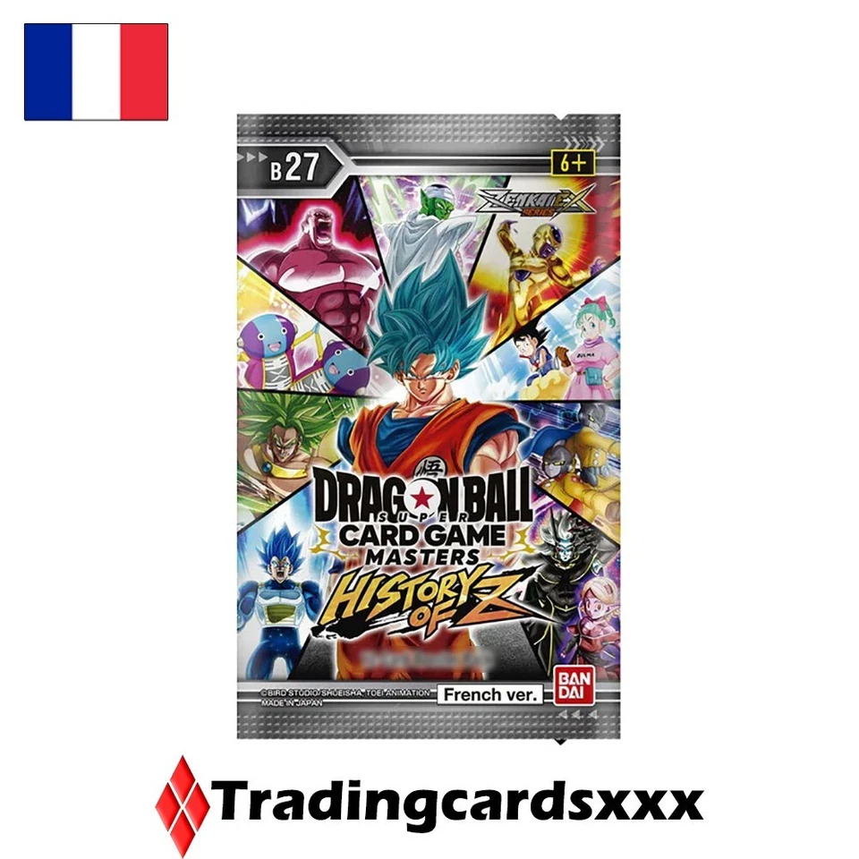 Dragon Ball Super Masters - Booster sous blister de 12 cartes B27 : History of Z - Photo 2/2