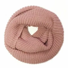 Wrapables Thick Knitted Winter Warm Infinity Scarf, Pink Petal