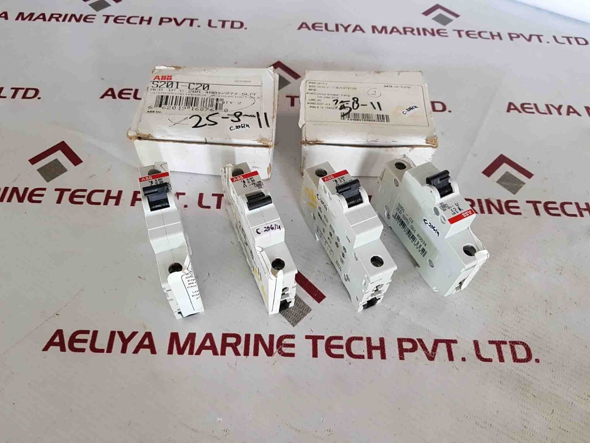 Interruptor Automático ABB S201-C20 - 1 Polo, 20A, Curva C, 6 KA, Para Cuadros Eléctricos Domésticos