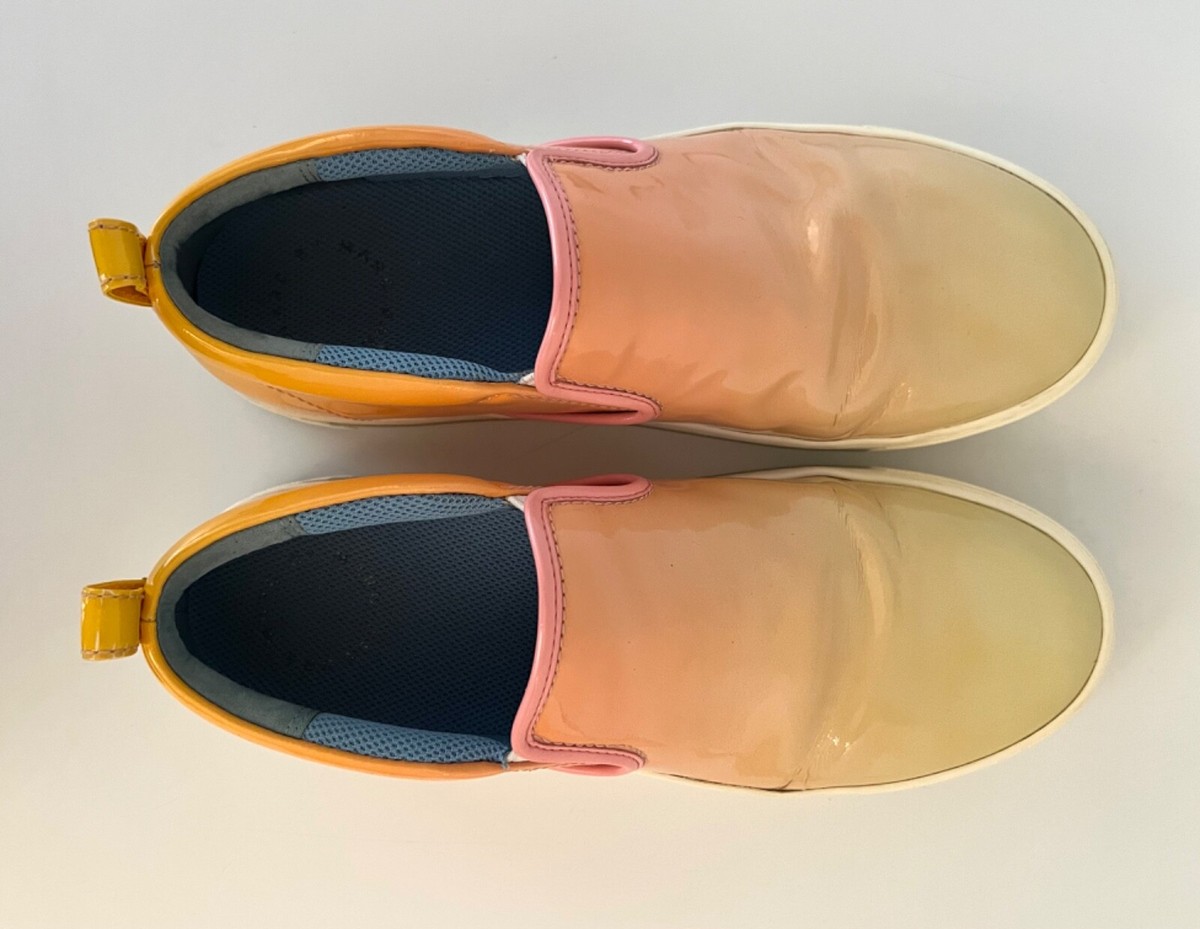 Marc Jacobs Slip On Patent Leather Sneaker Loafer Sunset