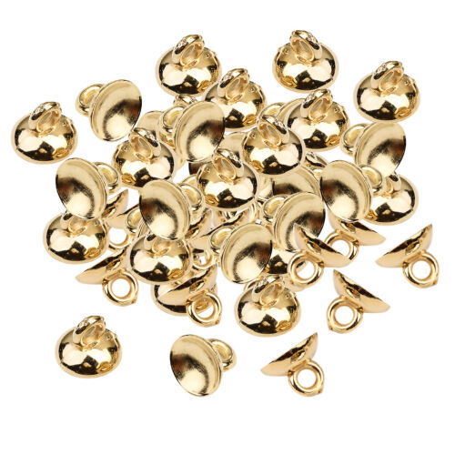 200x Ball Pendant End   Craft Bell Shape Bead Caps Jewelry Findings Gold - Picture 1 of 12