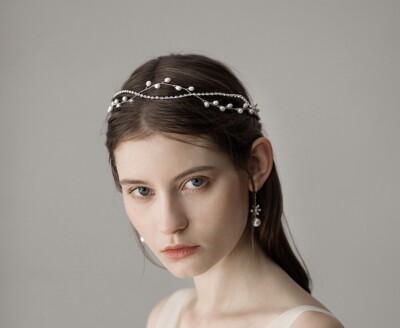 Elegantes handgefertigtes Braut Hochzeit Stirnband Kristall Strass Brautjungfer Haarteil