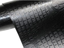 Krokodil Haut Folie 3m x152cm crocodile Optik Schwarz / Luftkanäle 9,21€/m²