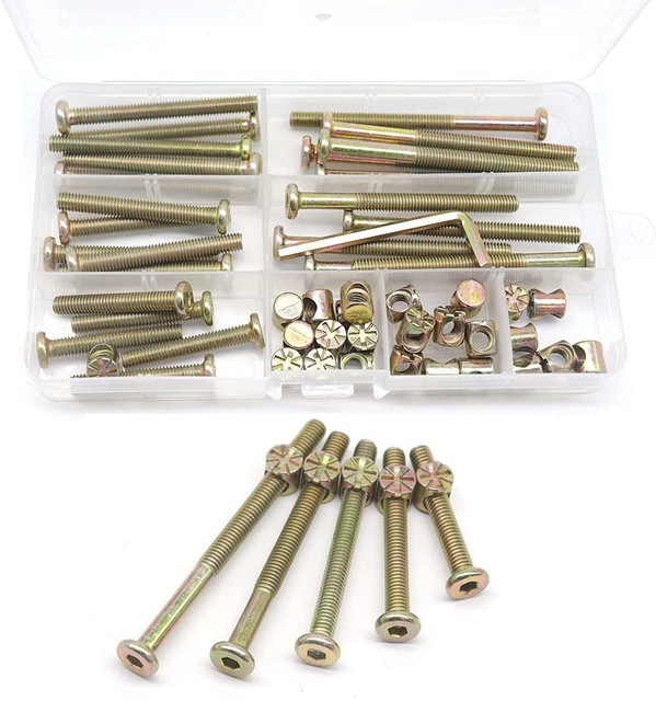 Baby Bed Crib Screws Hardware Kit, 25Set M6x40mm/ 50/60/70/80 eBay