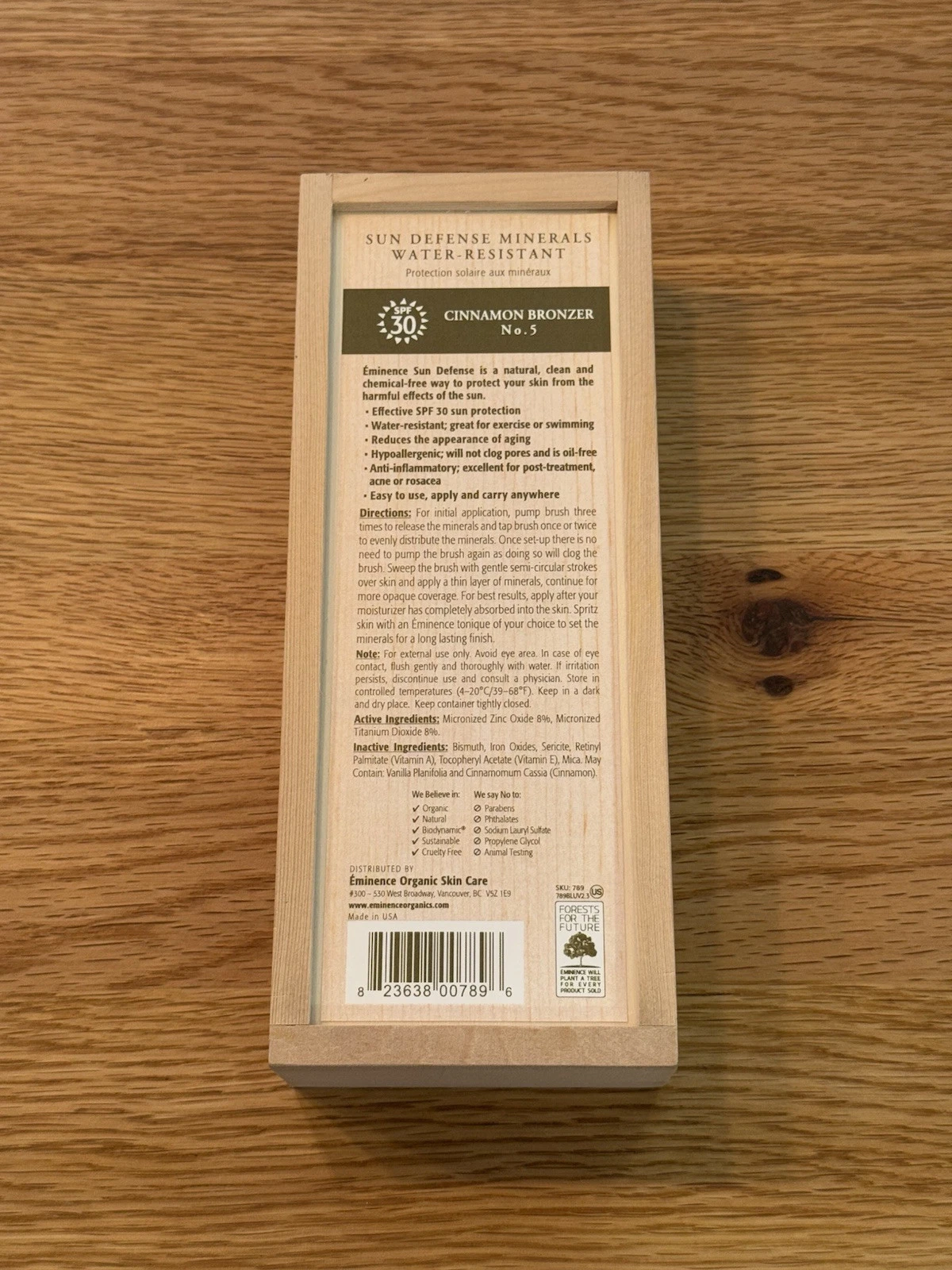 Eminence Sun Defense Minerals SPF 30 No. 5 Cinnamon Bronzer 8g - Brand New 6