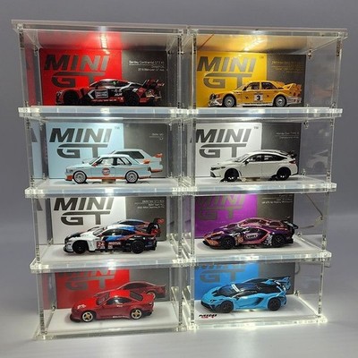 MINIGT 1:64 Scale Diecast Car Display Case - Stackable Acrylic Box