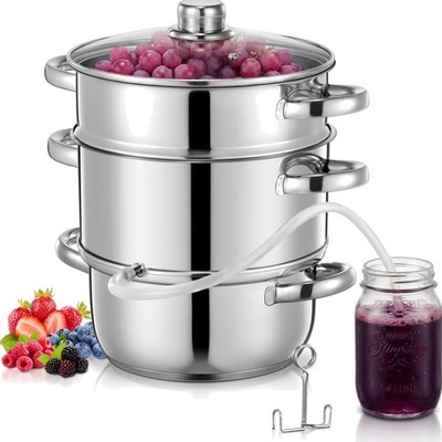 Juicer Entsafter Saftpresse Obst Gemüse Edelstahl 5L Gemüsesuppe