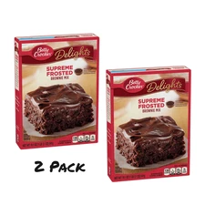 Betty Crocker Delights Supreme Frosted Brownie Mix, 2 Pack, 19.1 oz