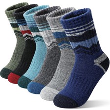 Kids Merino Wool Hiking Socks Boys Toddlers Girls Winter Thermal Thick Warm B...