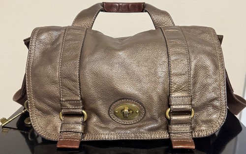 Schultertasche oder Handtasche Fossil braun Leder