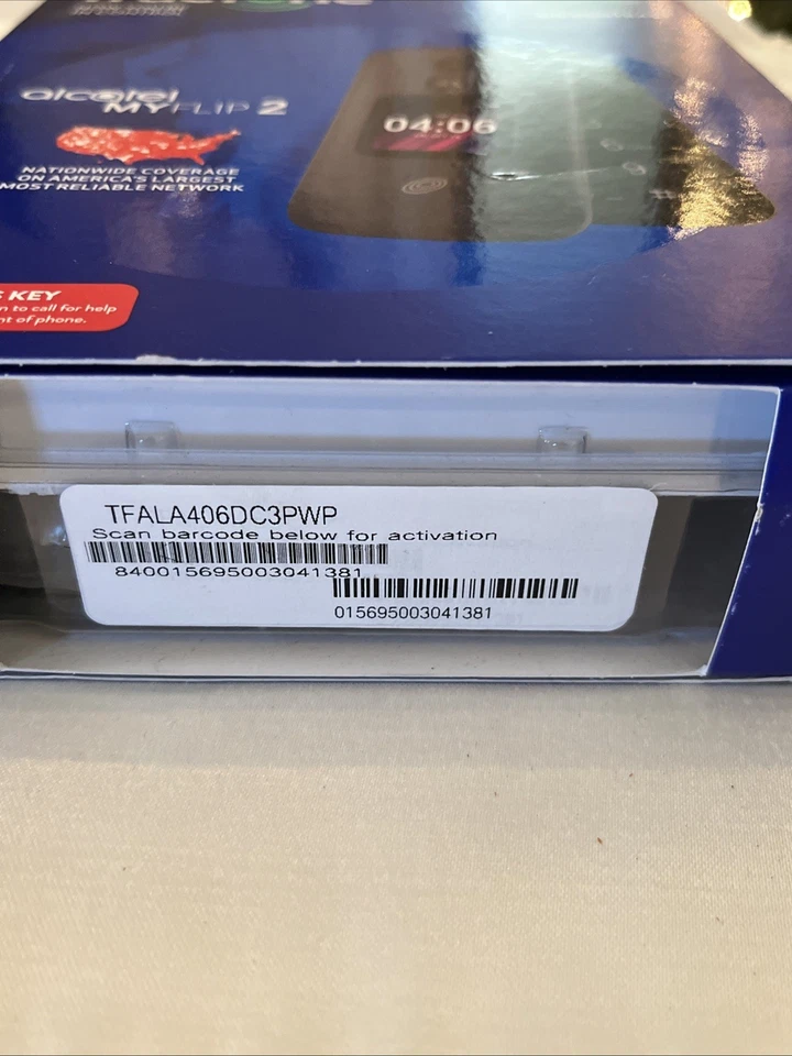 Prepaid TracFone Alcatel My Flip 2 - Black Flip Phone - New Sealed Box - Image 4 of 4
