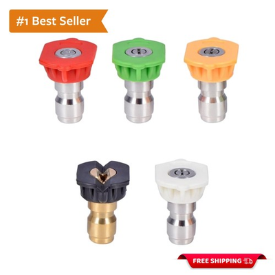 #ad Complete 5 Nozzle Pressure Washer Set Durable Brass amp; Stainless Steel 1 4 Inch $13.99