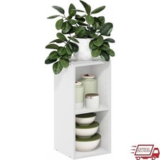 2-Tier Slim Modern Book Shelf Open Storage Space Saving Bedroom Living Room New