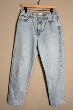 Vintage 90s Y2K Calvin Klein Womens Blue Enzyme Wash Easy Fit Mom Jeans Sz 14