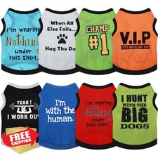 Reginary 8 Pcs Small Dog Clothes Boy Summer Shirts Chihuahua Yorkie