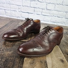 Church's Custom Grade Brown Leather Oxford Wing Tip Brogue Shoes Size 12 B