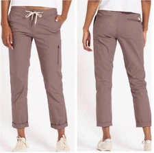 Vuori Womens Ripstop Hiking Athletic Pants Mauve Draw String Organic Cotton Sz S