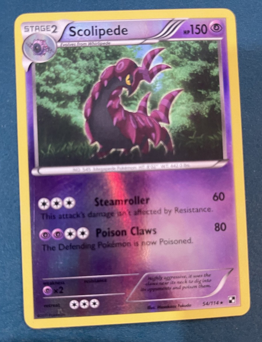 Scolipede - 54/114 - Rare - LP English Pokemon Black and White
