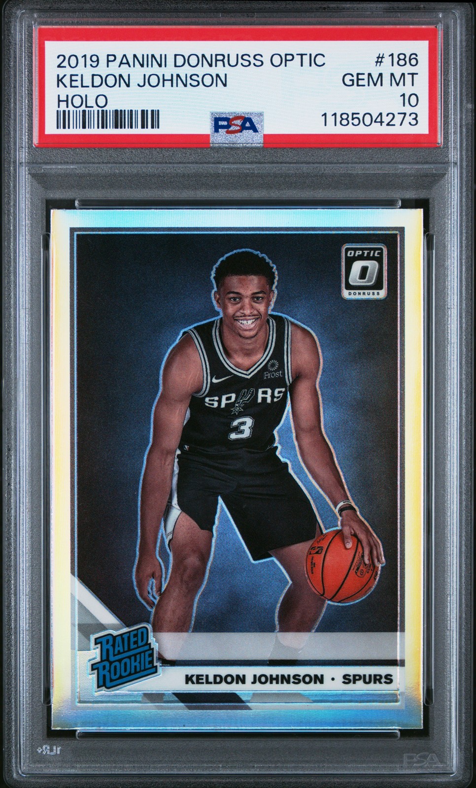 2019 PANINI DONRUSS OPTIC HOLO #186 KELDON JOHNSON PSA 10