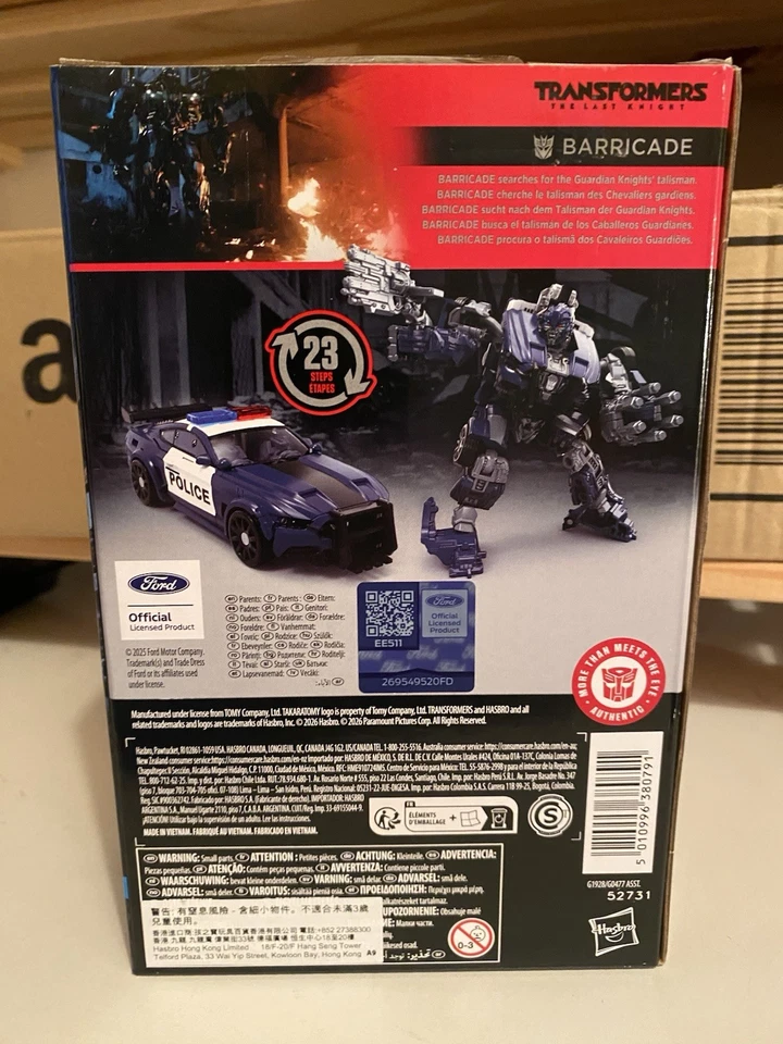 Transformers - The Last Night - Studio Series BARRICADE - new/sealed - Image 2 of 2