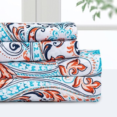 Pointehaven Bedding Queen Bed Sheet Set- 4 Pieces Bedding- 100% Polyester Microf